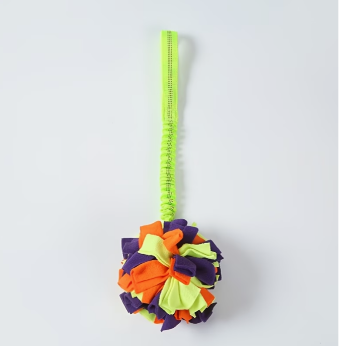 Neon Fleece Ball Tug Toy