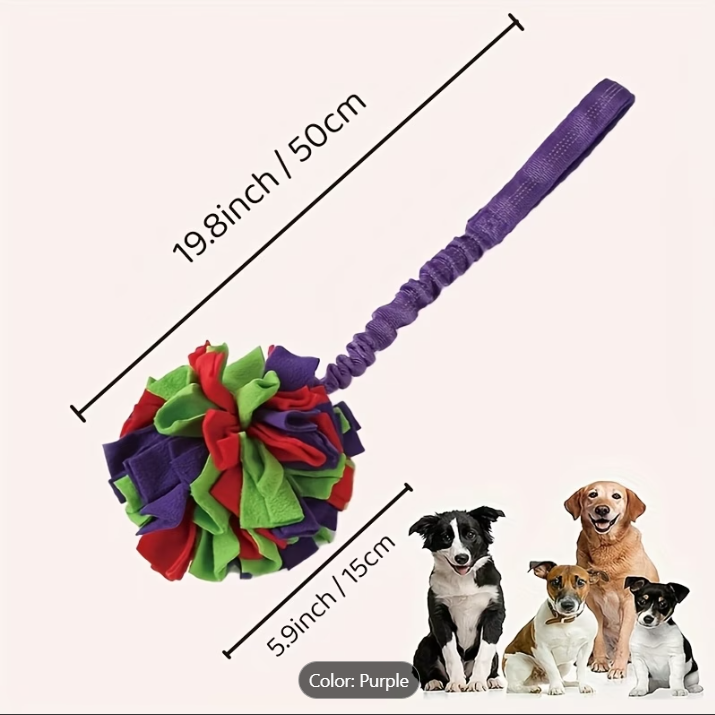 Neon Fleece Ball Tug Toy
