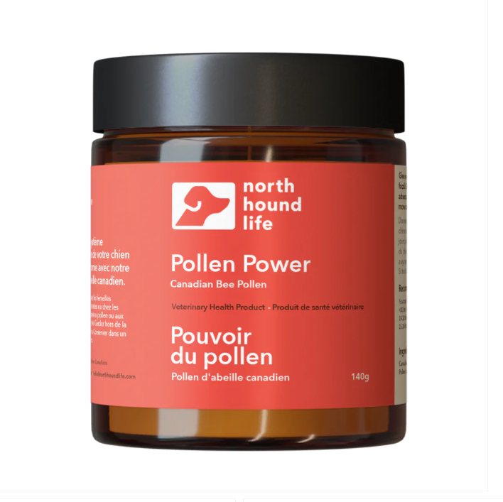 Jar of 'Pollen Power' by North Hound Life on a white background