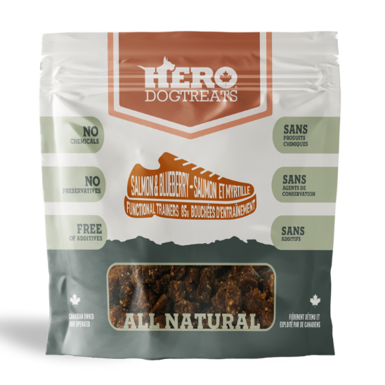 Hero Dogtreats package with salmon flavor