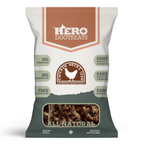Hero Dogtreats chicken necks package on a white background