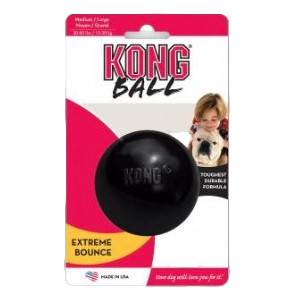 Kong Ball packaging with a black ball 