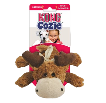 Kong Cozie dog toy in packaging with a moose design on a white background