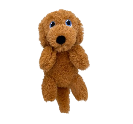 Brown plush toy resembling a dog