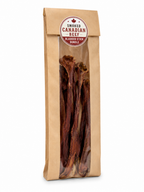 Package of smoked Canadian beef blunder sticks with a clear window.