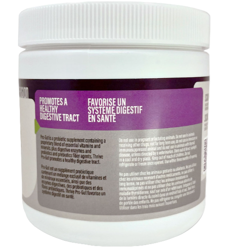 Supplement jar with purple label on a white background