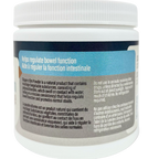 Container with a label on a white background