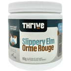 Thrive Slippery Elm pet supplement container on a white background