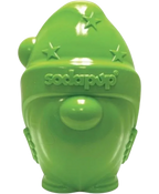 Green gnome-shaped toy with 'sodapup' branding on a white background